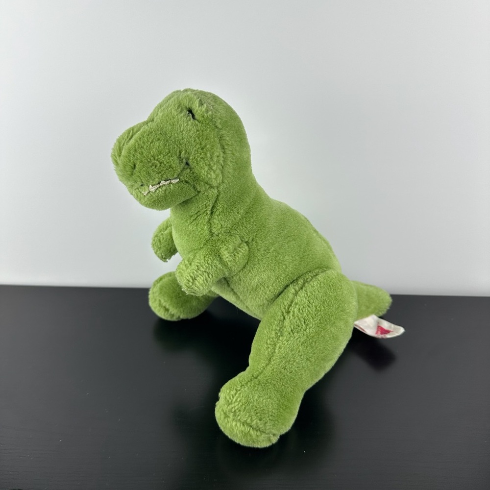 Dakin Rare 1992 T-Rex Tyrannosaurus Rex Jointed Dinosaur 12” Green Dino Plush